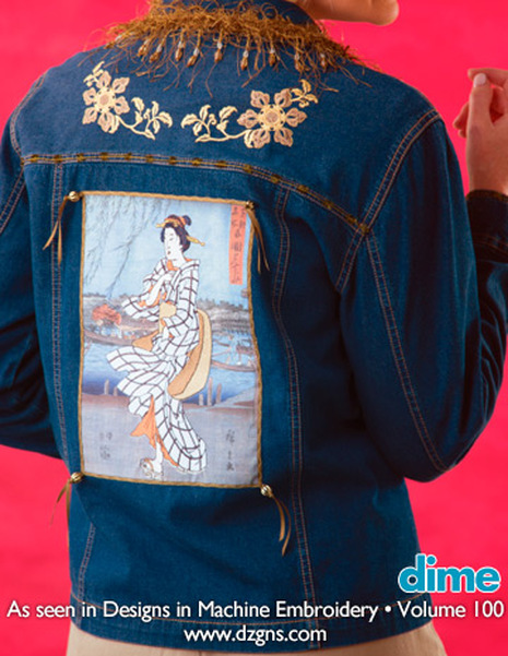 PRINT AND STITCH EMBELLISHED JEAN JACKET - FEATURED IN DESIGNS IN 